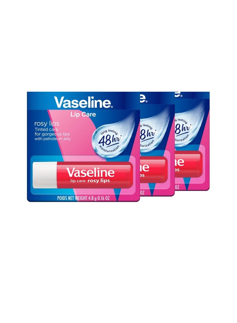 فازلين للعناية بالشفاه، مرطب شفاه ملون، 4.8 غرام (عبوة من 3 قطع) - Image 1